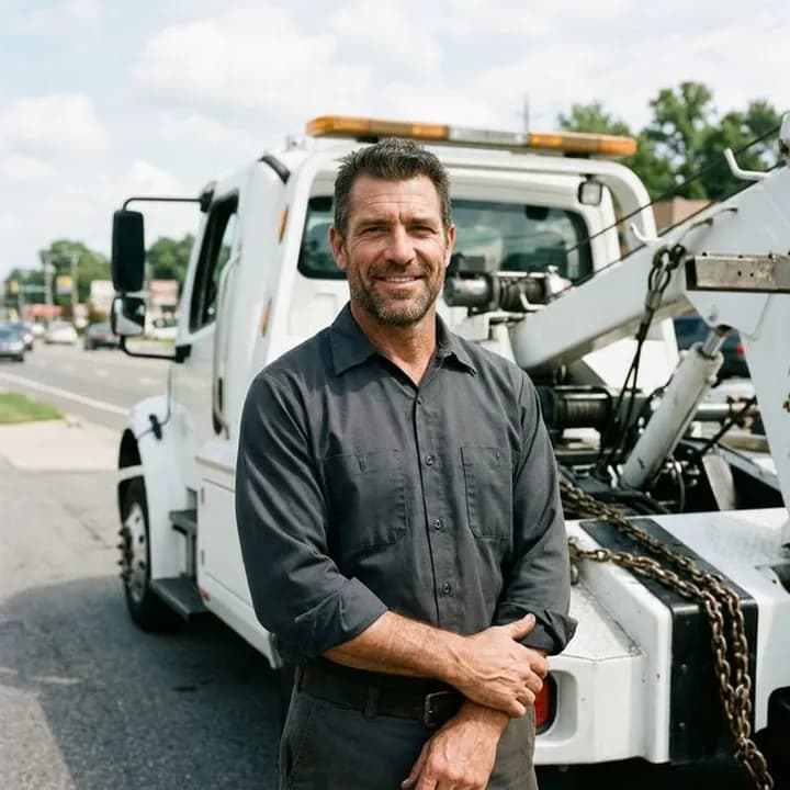 Tow operator at work