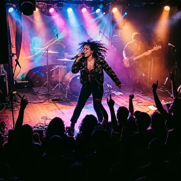 Live band performing